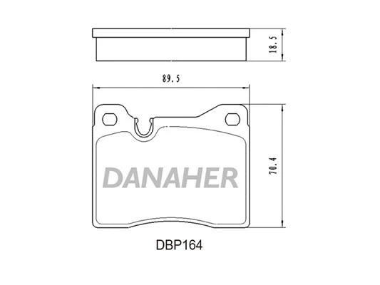 DBP164 DANAHER Комплект тормозных колодок, дисковый тормоз (фото 1)