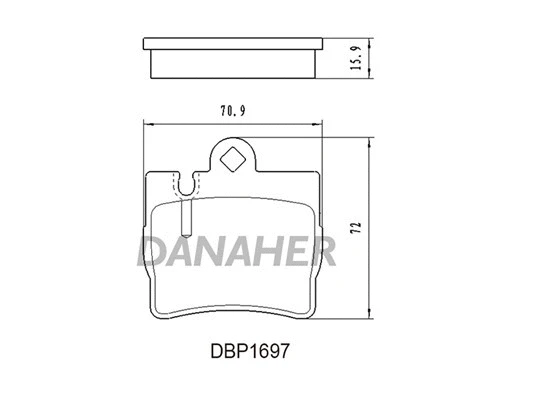 DBP1697 DANAHER Комплект тормозных колодок, дисковый тормоз (фото 1)