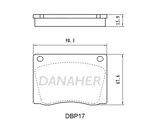 DBP17 DANAHER Комплект тормозных колодок, дисковый тормоз (фото 1)