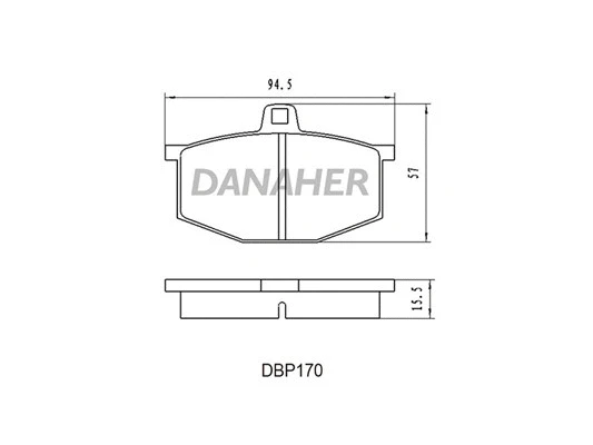 DBP170 DANAHER Комплект тормозных колодок, дисковый тормоз (фото 1)