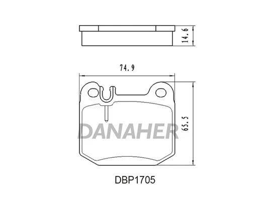 DBP1705 DANAHER Комплект тормозных колодок, дисковый тормоз (фото 1)