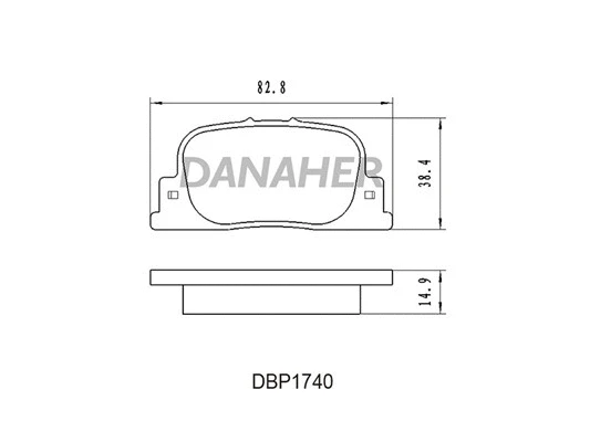 DBP1740 DANAHER Комплект тормозных колодок, дисковый тормоз (фото 1)