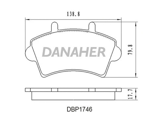 DBP1746 DANAHER Комплект тормозных колодок, дисковый тормоз (фото 1)