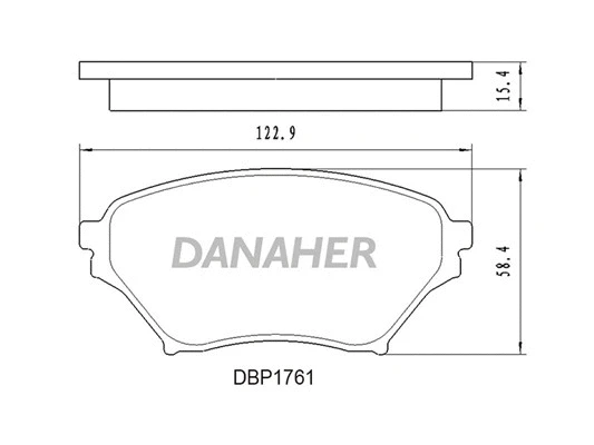 DBP1761 DANAHER Комплект тормозных колодок, дисковый тормоз (фото 1)