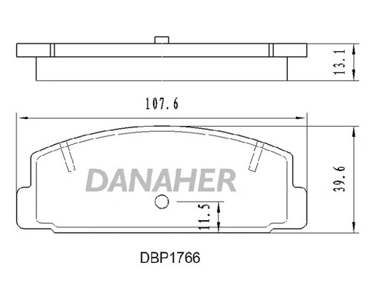 DBP1766 DANAHER Комплект тормозных колодок, дисковый тормоз (фото 1)