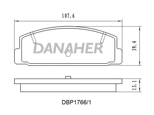 DBP1766/1 DANAHER Комплект тормозных колодок, дисковый тормоз (фото 1)