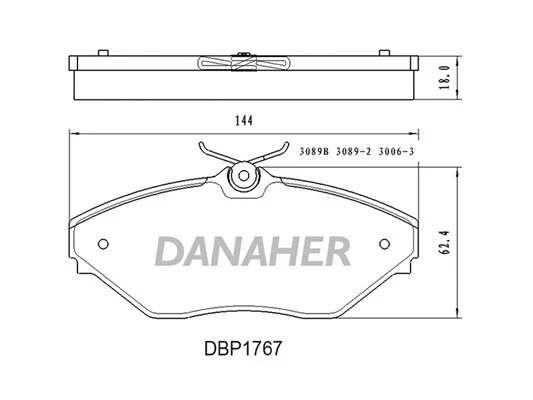 DBP1767 DANAHER Комплект тормозных колодок, дисковый тормоз (фото 1)