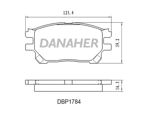 DBP1784 DANAHER Комплект тормозных колодок, дисковый тормоз (фото 1)