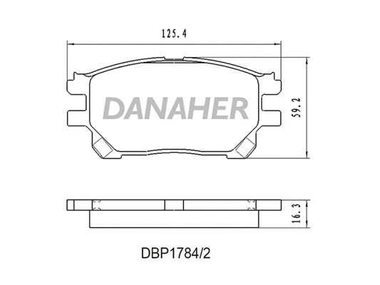 DBP1784/2 DANAHER Комплект тормозных колодок, дисковый тормоз (фото 1)