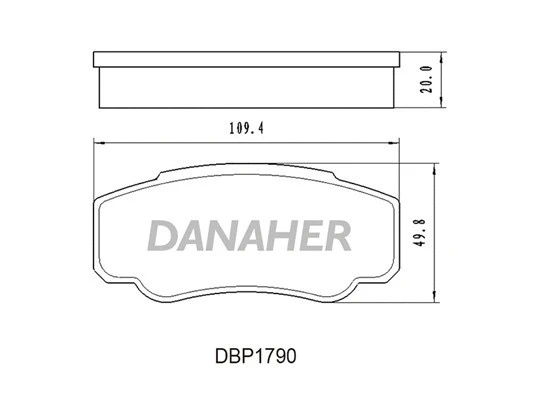 DBP1790 DANAHER Комплект тормозных колодок, дисковый тормоз (фото 1)