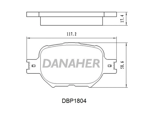 DBP1804 DANAHER Комплект тормозных колодок, дисковый тормоз (фото 1)