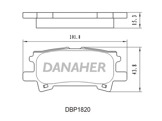 DBP1820 DANAHER Комплект тормозных колодок, дисковый тормоз (фото 1)