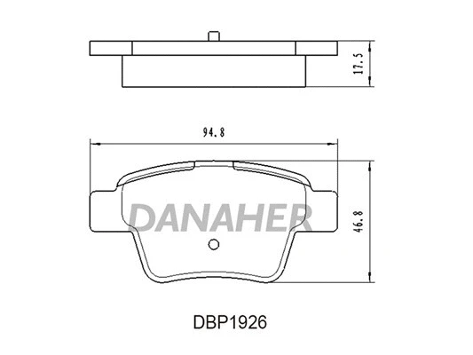 DBP1926 DANAHER Комплект тормозных колодок, дисковый тормоз (фото 1)