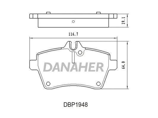 DBP1948 DANAHER Комплект тормозных колодок, дисковый тормоз (фото 1)