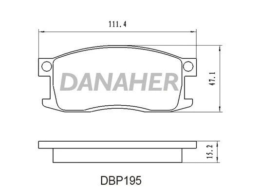 DBP195 DANAHER Комплект тормозных колодок, дисковый тормоз (фото 1)