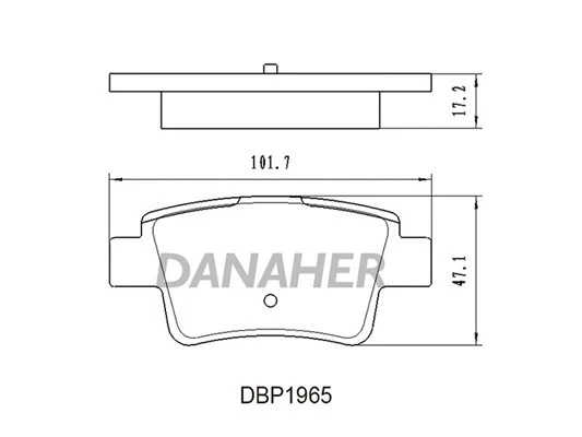 DBP1965 DANAHER Комплект тормозных колодок, дисковый тормоз (фото 1)