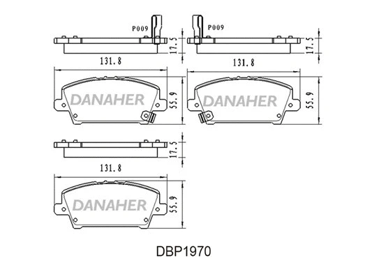DBP1970 DANAHER Комплект тормозных колодок, дисковый тормоз (фото 1)