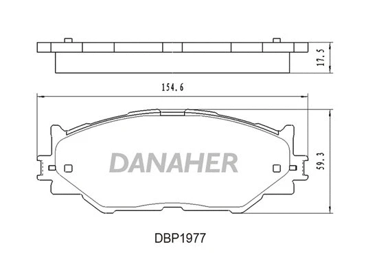 DBP1977 DANAHER Комплект тормозных колодок, дисковый тормоз (фото 1)