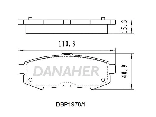 DBP1978/1 DANAHER Комплект тормозных колодок, дисковый тормоз (фото 1)