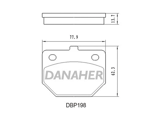 DBP198 DANAHER Комплект тормозных колодок, дисковый тормоз (фото 1)