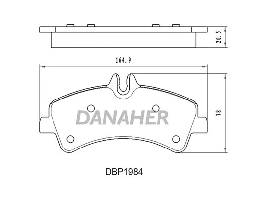 DBP1984 DANAHER Комплект тормозных колодок, дисковый тормоз (фото 1)