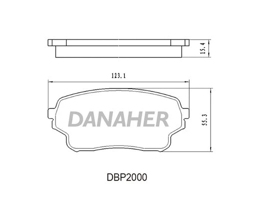 DBP2000 DANAHER Комплект тормозных колодок, дисковый тормоз (фото 1)