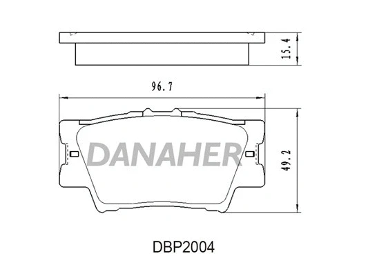 DBP2004 DANAHER Комплект тормозных колодок, дисковый тормоз (фото 1)