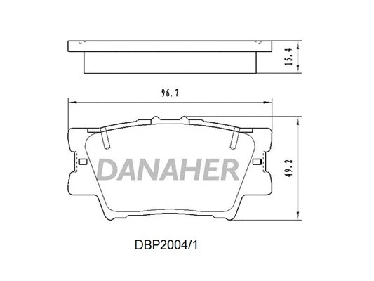 DBP2004/1 DANAHER Комплект тормозных колодок, дисковый тормоз (фото 1)