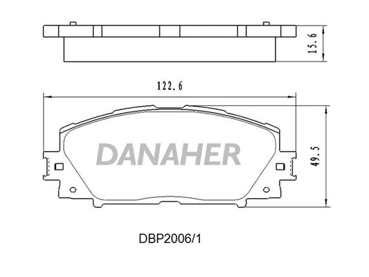 DBP2006/1 DANAHER Комплект тормозных колодок, дисковый тормоз (фото 1)