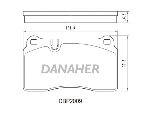 DBP2009 DANAHER Комплект тормозных колодок, дисковый тормоз (фото 1)