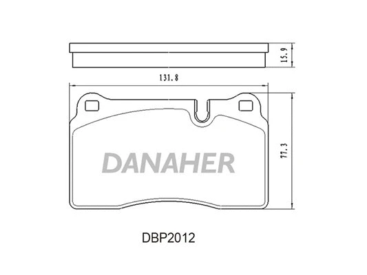 DBP2012 DANAHER Комплект тормозных колодок, дисковый тормоз (фото 1)