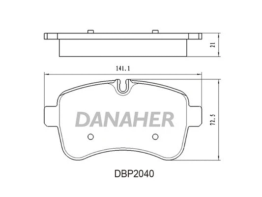 DBP2040 DANAHER Комплект тормозных колодок, дисковый тормоз (фото 1)