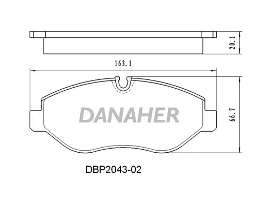 DBP2043-02 DANAHER Комплект тормозных колодок, дисковый тормоз (фото 1)