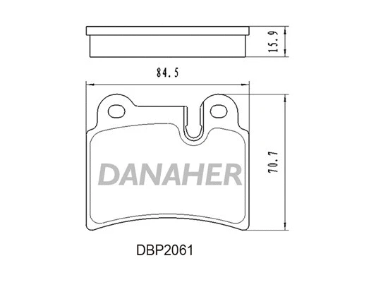 DBP2061 DANAHER Комплект тормозных колодок, дисковый тормоз (фото 1)