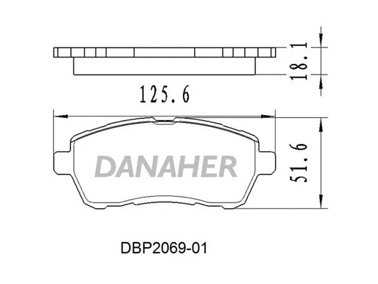 DBP2069-01 DANAHER Комплект тормозных колодок, дисковый тормоз (фото 1)