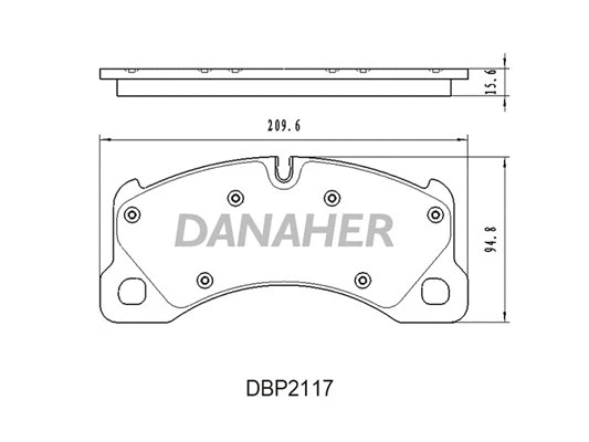 DBP2117 DANAHER Комплект тормозных колодок, дисковый тормоз (фото 1)