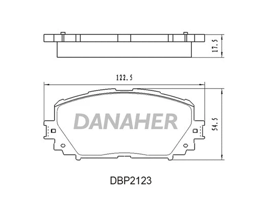 DBP2123 DANAHER Комплект тормозных колодок, дисковый тормоз (фото 1)