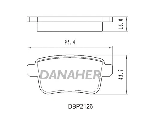 DBP2126 DANAHER Комплект тормозных колодок, дисковый тормоз (фото 1)