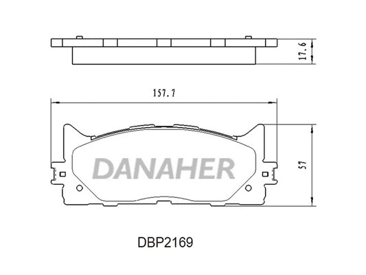 DBP2169 DANAHER Комплект тормозных колодок, дисковый тормоз (фото 1)