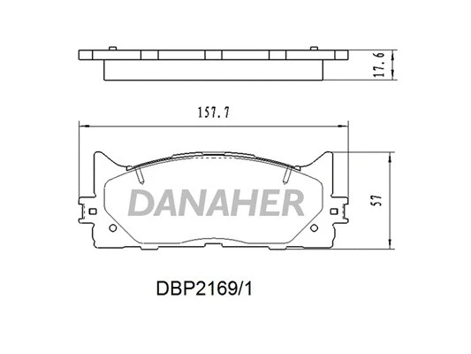 DBP2169/1 DANAHER Комплект тормозных колодок, дисковый тормоз (фото 1)