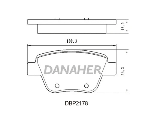 DBP2178 DANAHER Комплект тормозных колодок, дисковый тормоз (фото 1)