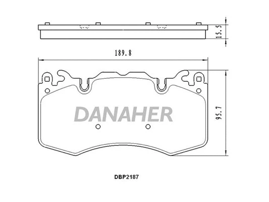 DBP2187 DANAHER Комплект тормозных колодок, дисковый тормоз (фото 1)