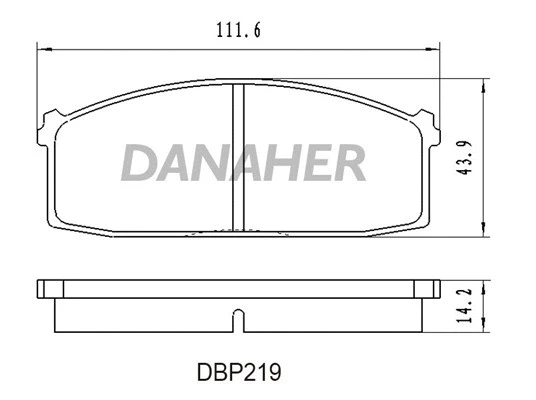 DBP219 DANAHER Комплект тормозных колодок, дисковый тормоз (фото 1)