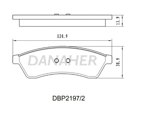 DBP2197/2 DANAHER Комплект тормозных колодок, дисковый тормоз (фото 1)