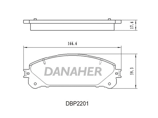 DBP220/1 DANAHER Комплект тормозных колодок, дисковый тормоз (фото 2)