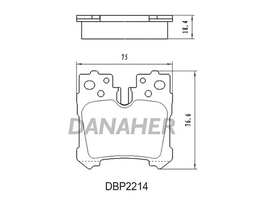 DBP2214 DANAHER Комплект тормозных колодок, дисковый тормоз (фото 1)