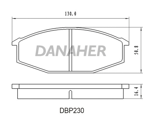 DBP230 DANAHER Комплект тормозных колодок, дисковый тормоз (фото 1)