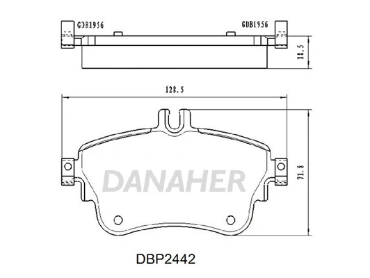 DBP2442 DANAHER Комплект тормозных колодок, дисковый тормоз (фото 1)