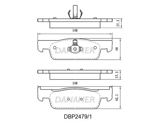 DBP2479/1 DANAHER Комплект тормозных колодок, дисковый тормоз (фото 1)