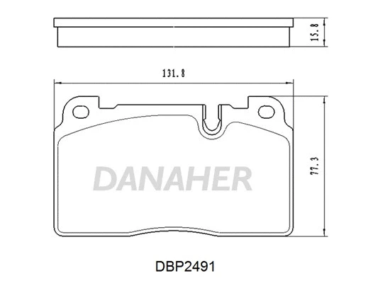DBP2491 DANAHER Комплект тормозных колодок, дисковый тормоз (фото 1)